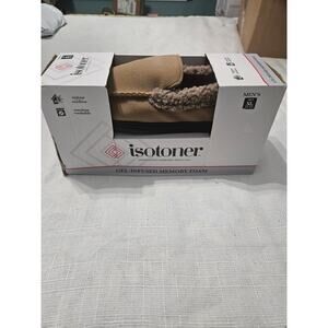 Isotoner Gel Infused Memory Foam Slippers Brown Size XL  11-12